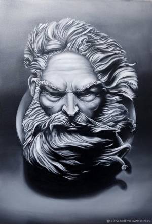 Картина Зевс масло на холсте Бог Олимпа в интернет-магазине Ярмарка Мастеров по цене 18700 ₽