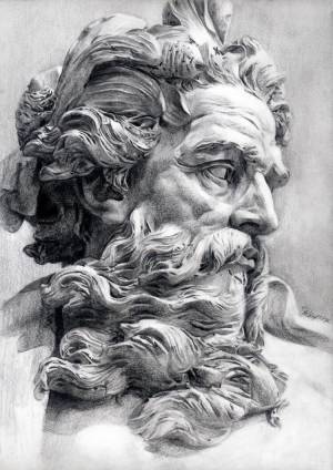 Зевс академический рисунок