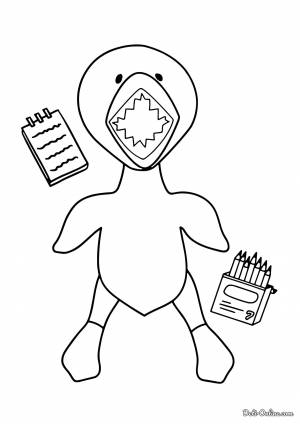 Раскраска Смышлёный Жёлтый друг