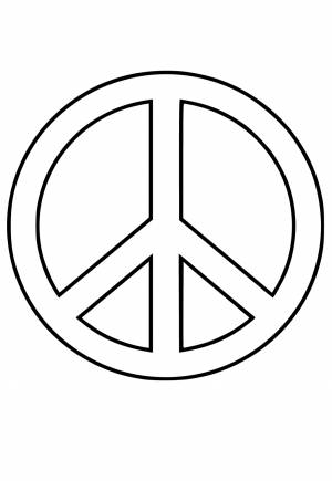 Раскраска Знак Мира Легко