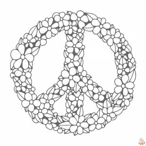 Раскраски Знак мира для печати  для детей и взрослых
