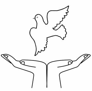 Раскраска Голубь Мира