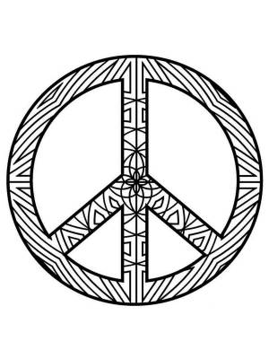 Раскраски Знак Мира