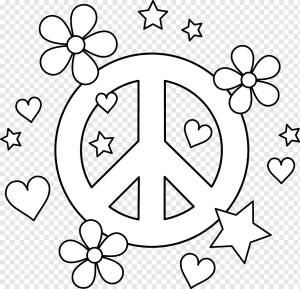 Трафареты знак мира
