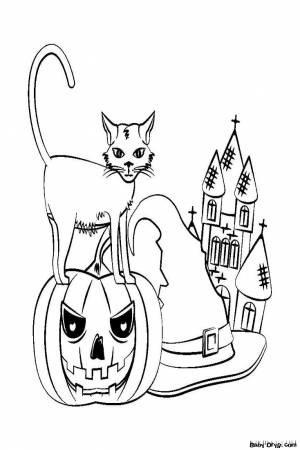 Раскраска Картинка для раскрашивания на хэллоуин