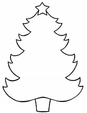 Раскраски Раскраска Ель новый год детские
