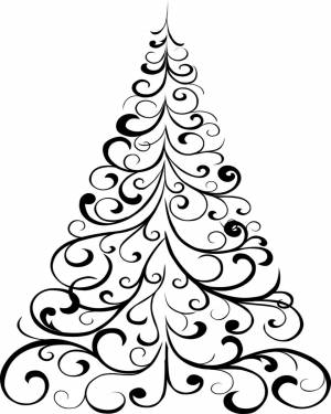 Стзованная елка рисунок