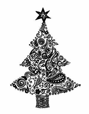 Стзованная елка рисунок