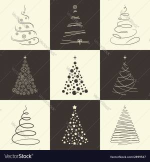 Стзованная елка рисунок