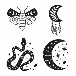 Богемная иллюстрация небесный винтажный дизайн солнце с лицом стзованный рисунок карты таро мистический эль