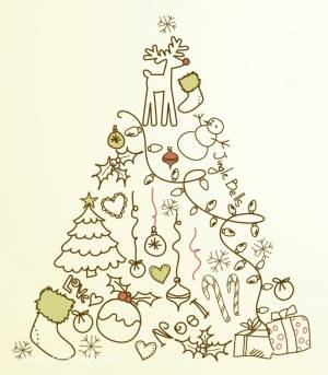 Стзованная елка рисунок