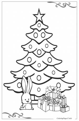 Новогодние раскраски елка