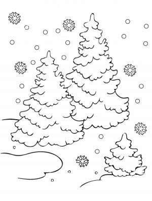 Раскраски Елочка в лесу