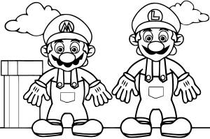 Pаскраска Super Mario Bros 153578