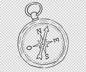 Рисунок Компас Line art Раскраска, компас, белый, текст, техника png
