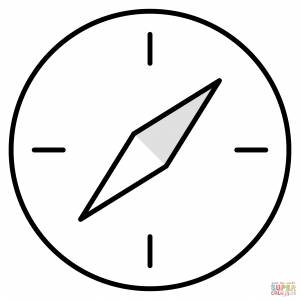 Раскраска Компас эмодзи