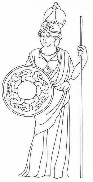 Раскраски Афина богиня