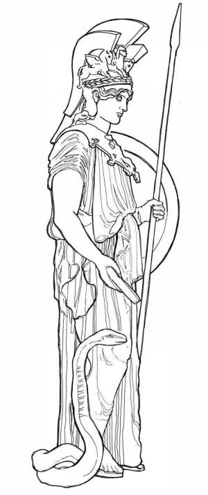 Раскраски Афина богиня