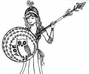 Рисунок богини афины