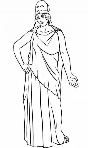 Раскраски Афина богиня