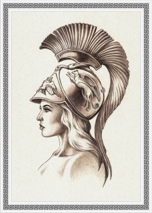 Иллюстрация Афина Паллада в стиле персонажи