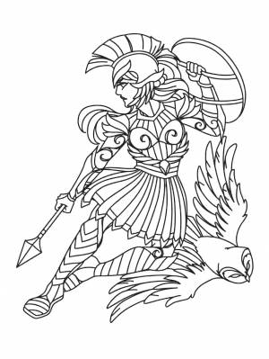 Раскраски Афина