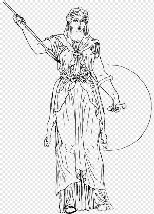 Афина раскраска