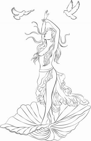 Раскраски Афродита богиня