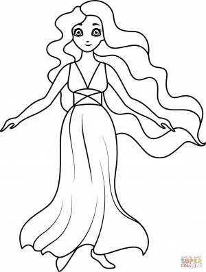 Раскраска Мультфильм Афродита