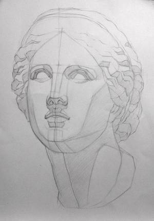 Афродита рисунок карандашом