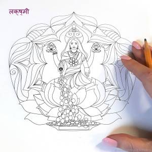 Мандала Богиня изобя Лакшми в интернет-магазине Ярмарка Мастеров по цене 300 ₽