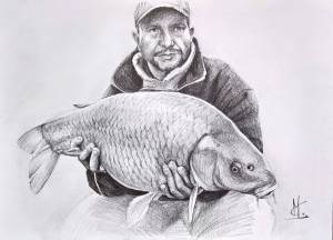 Карп рисунок карандашом