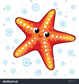 Starfish Cartoon Starfish Vector Illustration Sea
