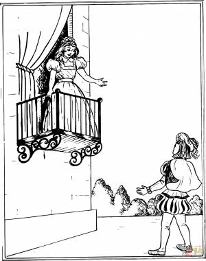 Ромео и джульетта раскраска