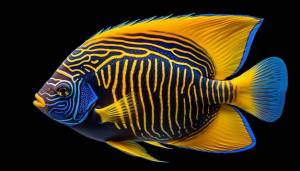 Изолированный вид сбоку рыба-ангел