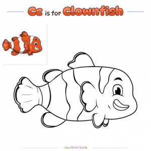 Раскраска рыба-клоун мультфильм