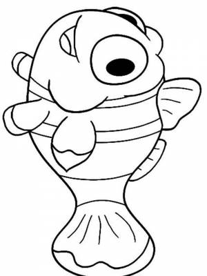 Раскраска рыба Клоун картинка в формате  для мальчиков