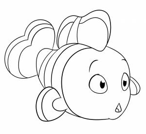 Раскраска Красочная рыба-клоун