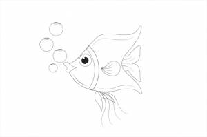 Подводная красивая рыба-клоун раскраски для детей