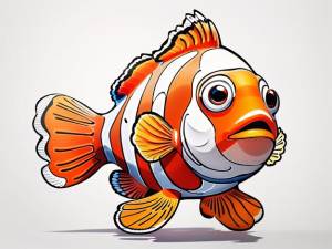 Детская раскраска рыба-клоун