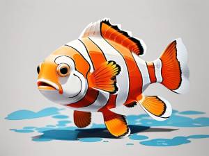 Детская раскраска рыба-клоун