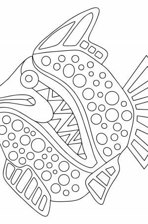 Раскраски Рыбы для взрослых ♥ Скачать, Распечатать и Онлайн!