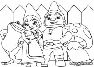 Раскраска Гномео и Джульетта