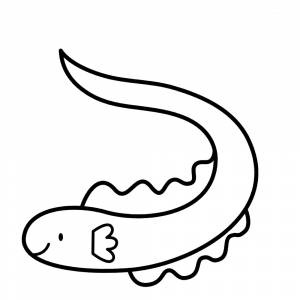 Раскраска Угорь для малышей