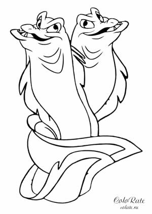 Раскраска Угри Флотс и Джетс