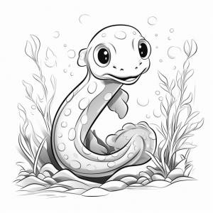 Садовый угорь милая любовь милая ангел милая книжка для раскраски каваи линия искусства