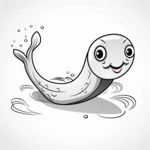 Американские рисунки угрей, нарисованные вручную, милые книжки для раскраски, рисунки кавайи