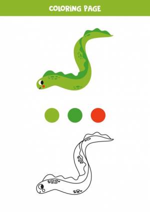 Цветной милый мультяшный морской угорь лист для детей