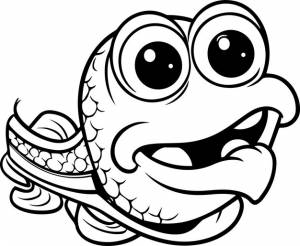 Векторное изображение угря животного черно-белое