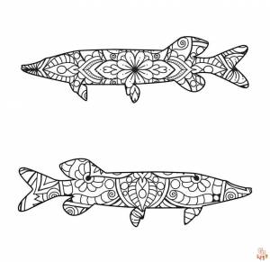 Раскраски с форелью для печати  для детей и взрослых